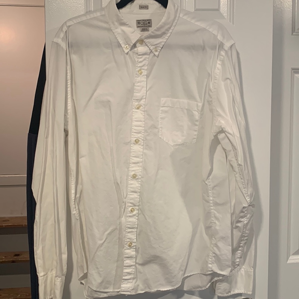 J. Crew XL Slim White Button Down